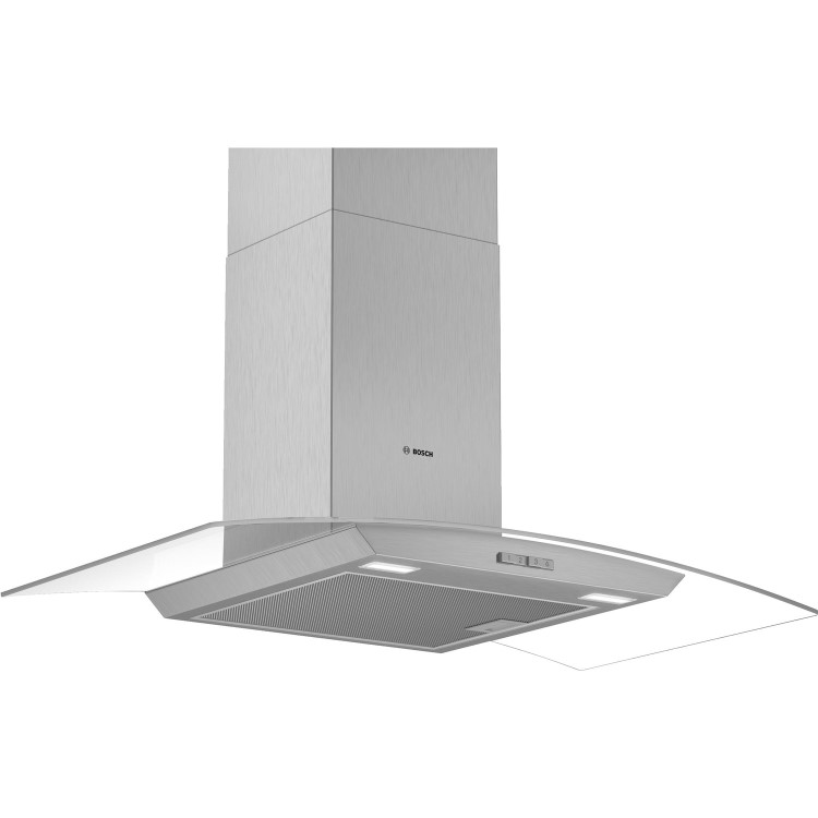 Refurbished Bosch Series 2 DWA94BC50B 90cm Curved Glass Chimney Cooker Hood Stainless Steel