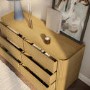 Natural Oak Ribbed 6 Drawer Large Chest of Drawers - Fully Assembled - Drew