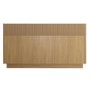 Natural Oak Ribbed 6 Drawer Large Chest of Drawers - Fully Assembled - Drew