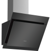 Refurbished Bosch Serie 4 DWK67CM60B 60cm Touch Control Angled Chimney Cooker Hood Black