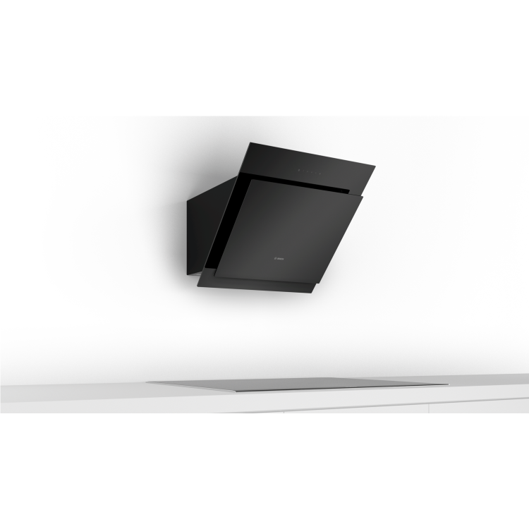Refurbished Bosch DWK67CM60B Series 4 60cm Touch Control Angled Chimney Cooker Hood Black