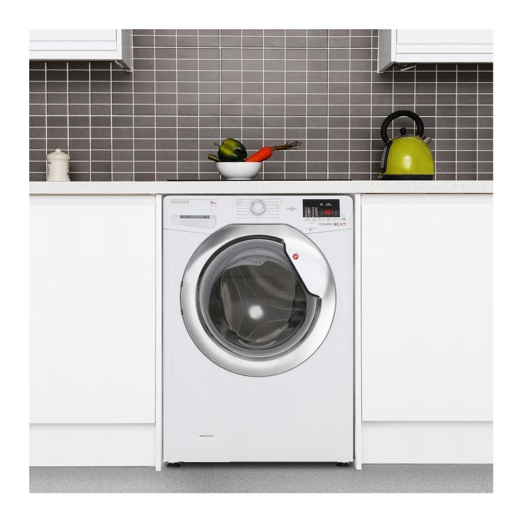 Hoover DXOC49AC3 Dynamic Next 9kg 1400rpm Freestanding Washing Machine With One Touch - White With Chrome Door