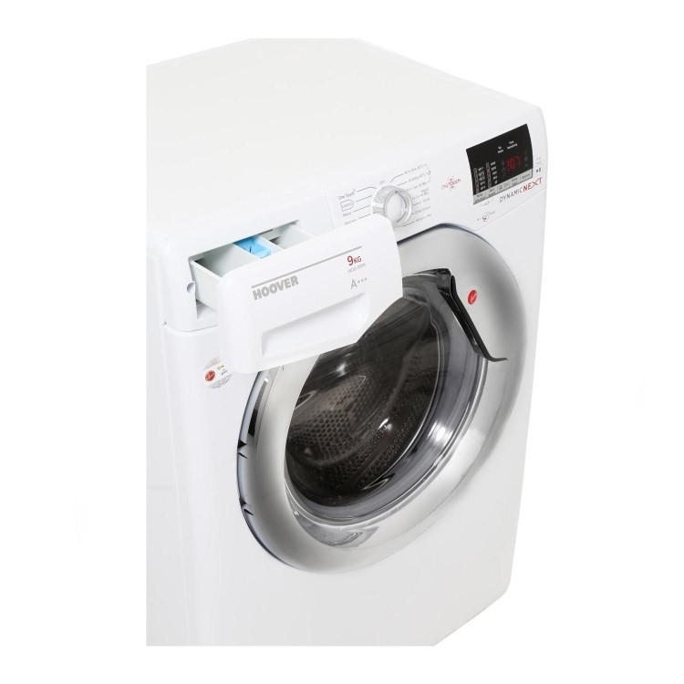 Hoover DXOC49AC3 Dynamic Next 9kg 1400rpm Freestanding Washing Machine With One Touch - White With Chrome Door