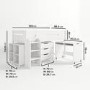 White Mid Sleeper Cabin Bed with Storage and Desk - Dynamo