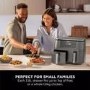 Ninja DZ300UK Dual Zone 6-in-1 7.6L Air Fryer  Gun Metal Grey  Twin Baskets for Healthy Crispy Cooking