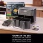 Ninja DZ300UK Dual Zone 6-in-1 7.6L Air Fryer  Gun Metal Grey  Twin Baskets for Healthy Crispy Cooking