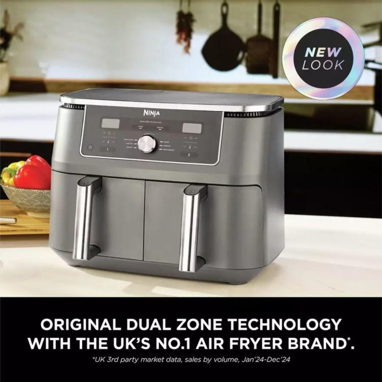 Ninja DZ400UK Dual Zone 6-in-1 9.5L Air Fryer - Grey