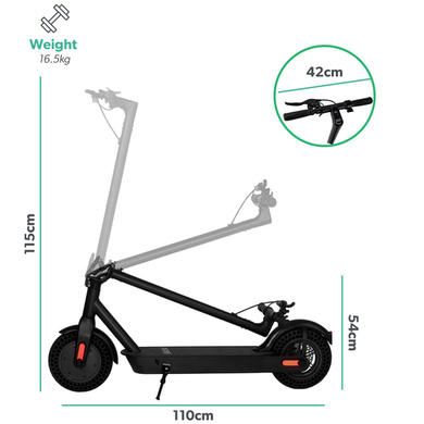 Refurbished electriQ Active Pro Electric Scooter - Black