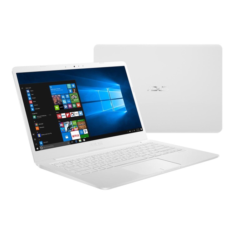Refurbished Asus Vivobook Intel Celeron N3060 4GB 32GB 14 Inch Windows 10 S Laptop in White Inc Office 365