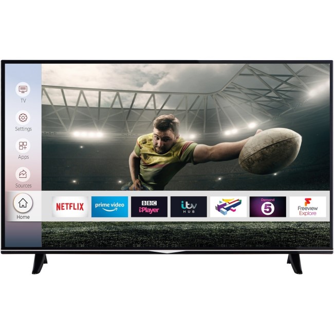 Refurbished  ElectriQ 50" 4K LED HDR Smart Alexa TV with Freeview Play