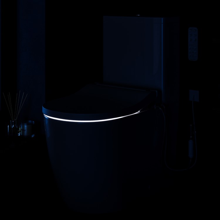 GRADE A1 - Smart Bidet Heated Japanese Toilet Seat with Warm Air Drying and Remote Control - Purificare 