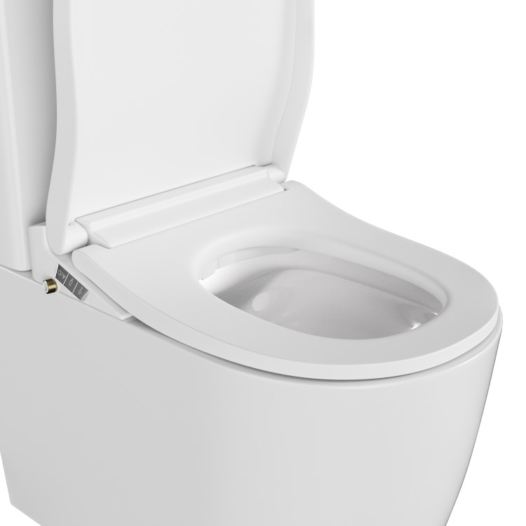 GRADE A1 - Smart Bidet Heated Japanese Toilet Seat with Warm Air Drying and Remote Control - Purificare 