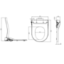 GRADE A1 - Smart Bidet Heated Japanese Toilet Seat with Warm Air Drying and Remote Control - Purificare 