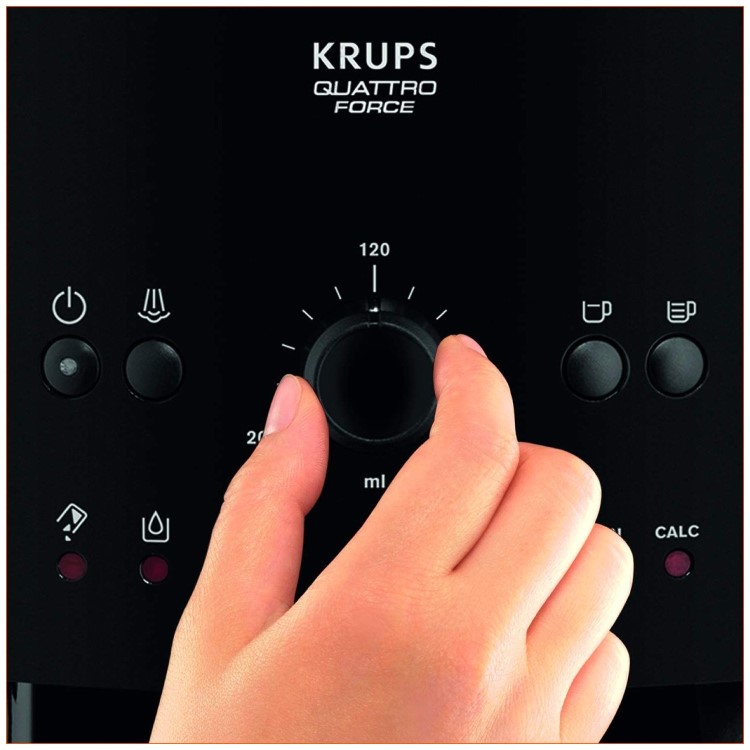 Krups Arabica Manual Bean to Cup Coffee Machine - Black & Silver