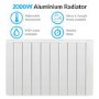 2000W Smart Low Energy Aluminium Designer Radiator - Wall Mountable& Bathroom Safe