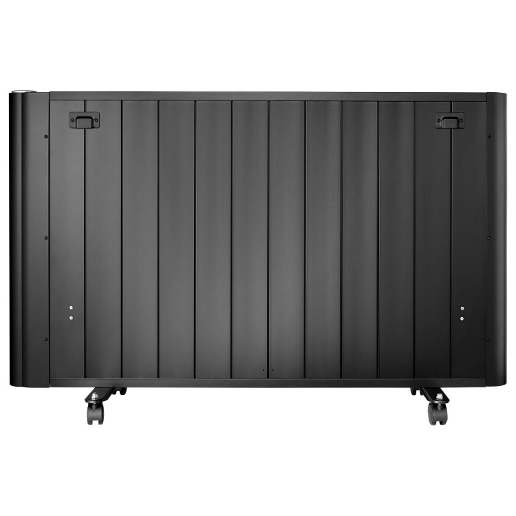 Refurbished electriQ 2000W Smart Electric Designer Aluminium Panel Heater With LED Display - Wall Mountable - Black