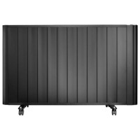 electriQ 2000W Smart Electric Designer Aluminium Panel Heater With LED Display - Wall Mountable - Black