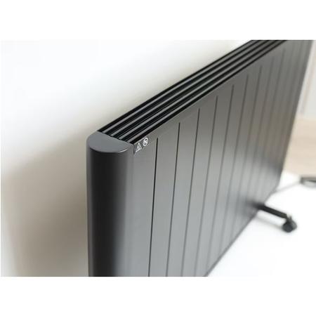 electriQ 2000W Anthracite Smart Aluminium Electric Designer Radiator - Sleek Wall Mounted & Energy Efficient Panel Heater