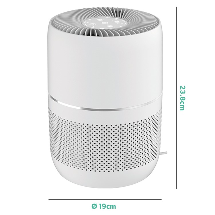 Refurbished electriQ 360 Degree Air Purifier Smart WiFi Alexa with Air Quality Sensor and HEPA Carbon filters for rooms up to 40 sqm