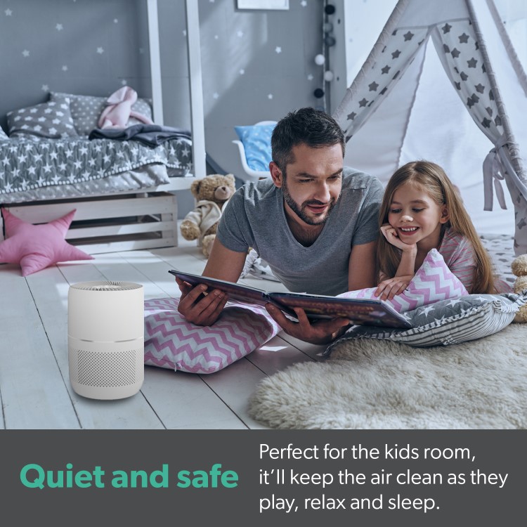 Refurbished electriQ 360 Degree Air Purifier Smart WiFi Alexa with Air Quality Sensor and HEPA Carbon filters for rooms up to 40 sqm