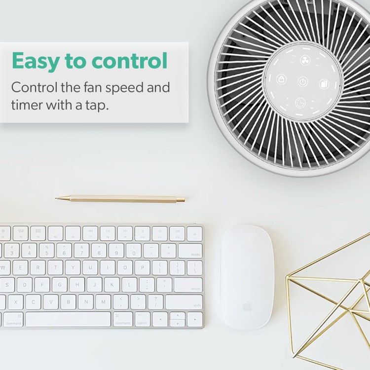 Refurbished electriQ 360 Degree Air Purifier Smart WiFi Alexa with Air Quality Sensor and HEPA Carbon filters for rooms up to 40 sqm