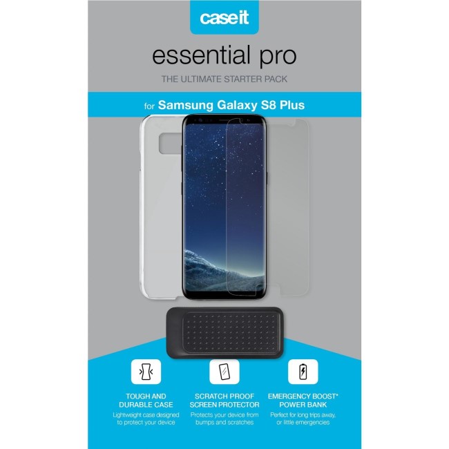 Samsung S8+ Essentials Bundle Pack Including Case Power Bank & Screen Protector
