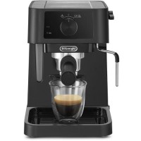 Delonghi Stilosa Manual Espresso Freestanding Coffee Machine with Milk Frother - Black