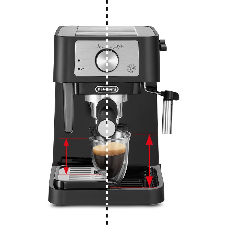 Refurbished Delonghi Stilosa EC260.BK Barista Pump Espresso Coffee Machine Black And Silver