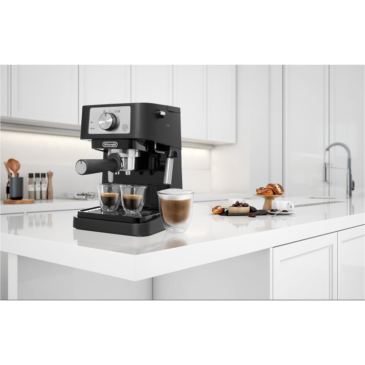 Refurbished Delonghi Stilosa EC260.BK Barista Pump Espresso Coffee Machine Black And Silver