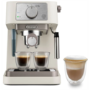 Delonghi Stilosa Manual Espresso Freestanding Coffee Machine with Milk Frother - Cream