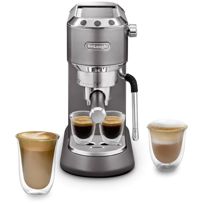 Delonghi EC885.GY Dedica Arte Semi Automatic Bean to Cup Coffee Machine - Grey