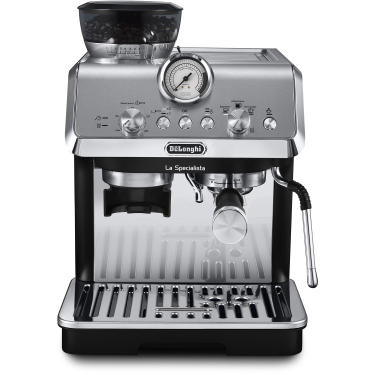 De’Longhi EC9155.MB La Specialista Arte – Metal Black Manual Bean-to-Cup Coffee Machine with Milk Frother