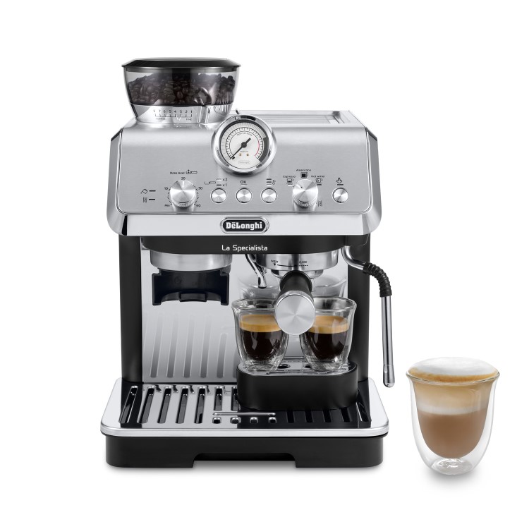 De’Longhi EC9155.MB La Specialista Arte – Metal Black Manual Bean-to-Cup Coffee Machine with Milk Frother