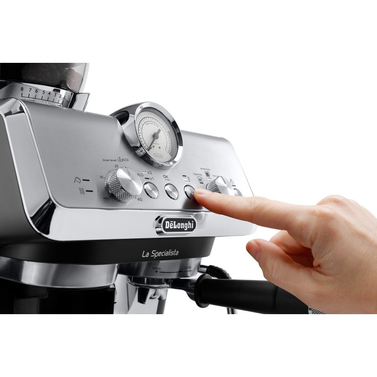 De’Longhi EC9155.MB La Specialista Arte – Metal Black Manual Bean-to-Cup Coffee Machine with Milk Frother