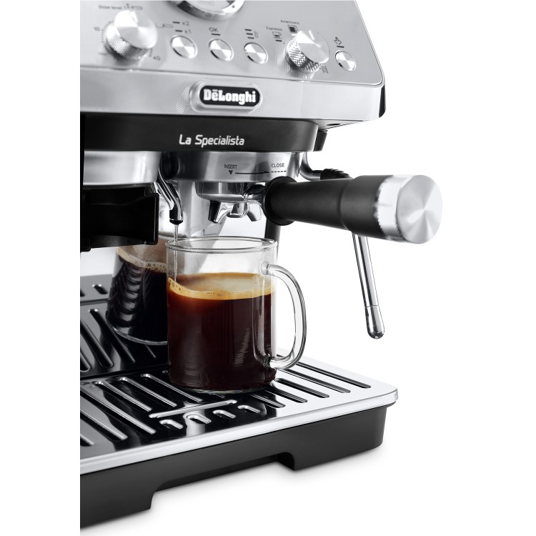 De’Longhi EC9155.MB La Specialista Arte – Metal Black Manual Bean-to-Cup Coffee Machine with Milk Frother