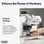 Delonghi La Specialista Arte Espresso Coffee Machine with Integrated Burr Grinder - White