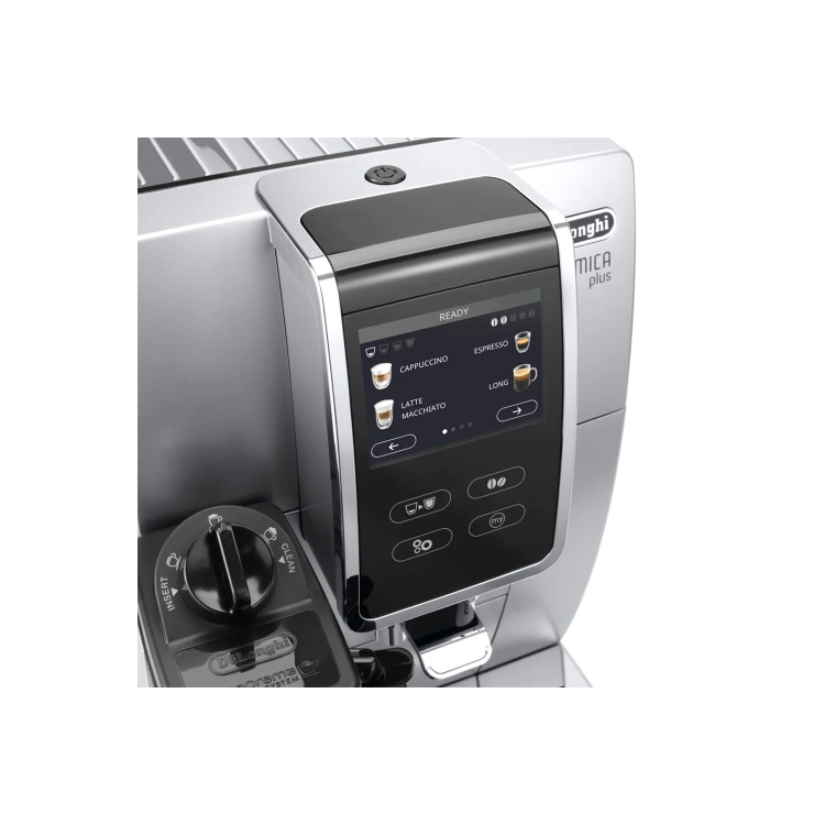 Refurbished Delonghi Dinamica Plus Automatic Bean to Cup Coffee Machine with Auto Milk Silver