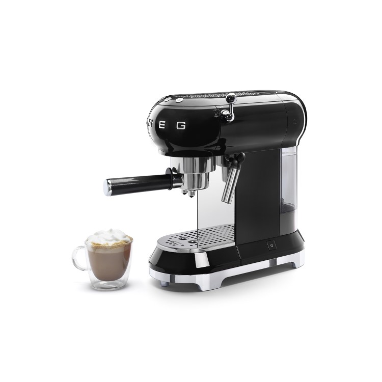 Smeg ECF01BLUK Retro Style Espresso Machine - Black