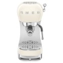 A2/ECF02CRUK Refurbished Smeg ECF02CRUK Retro Style Manual Espresso Coffee Machine with Milk Frother Cream