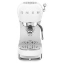 ECF02WHUK Smeg ECF02WHUK Retro White Espresso Coffee Machine – Stylish Espresso Maker