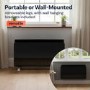 electriQ 2000W Smart Curved Designer Glass Panel Heater - Wall Mountable & Bathroom Safe - Black