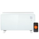 A1/ECGH20WW GRADE A1 - electriQ 2000W Smart Curved Designer Glass Panel Heater - Wall Mountable & Bathroom Safe - White