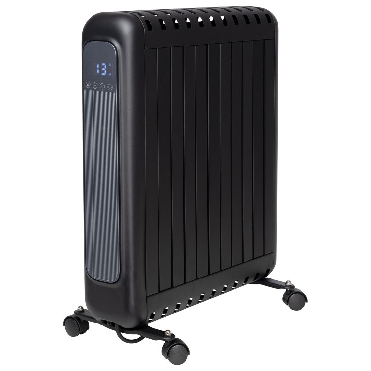 electriQ 2400W Smart WiFi Eco Oil-Free Radiator & Panel Heater with Thermostat Timer & Remote - White