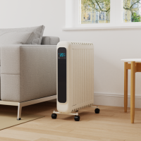 electriQ 2400W Smart Oil-Free Radiator With LED Display - White