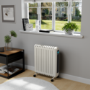 electriQ 2400W Smart WiFi Eco Oil-Free Radiator & Panel Heater with Thermostat Timer & Remote - White