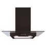 CDA 60cm Flat Glass Chimney Cooker Hood - Black