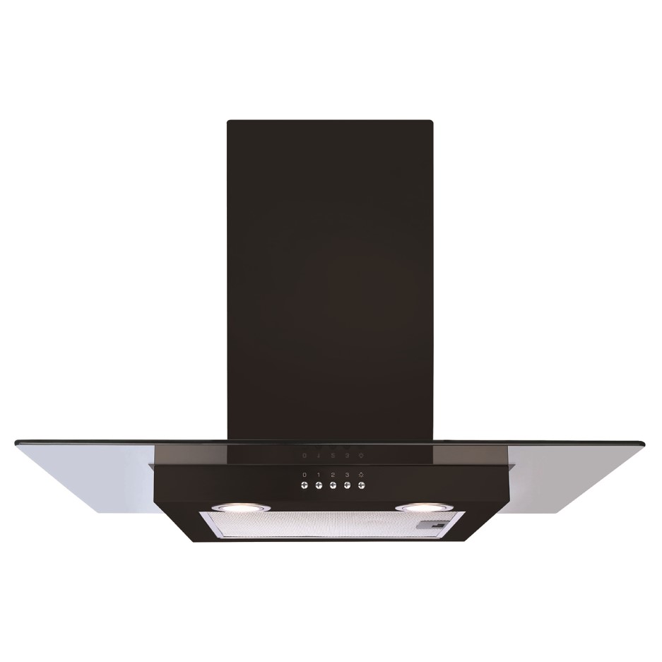 70cm angled cooker hood black
