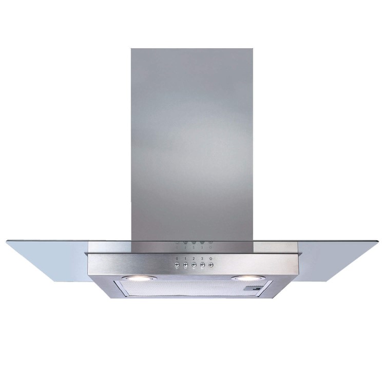 CDA 70cm Flat Glass Chimney Cooker Hood - Stainless Steel