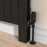 Eco Eleganza Black Designer Radiator Feet -Suitable for Double Panel Aluminium Radiator