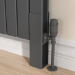 Eco Eleganza Anthracite Designer Radiator Feet -Suitable for Double Panel Aluminium Radiator